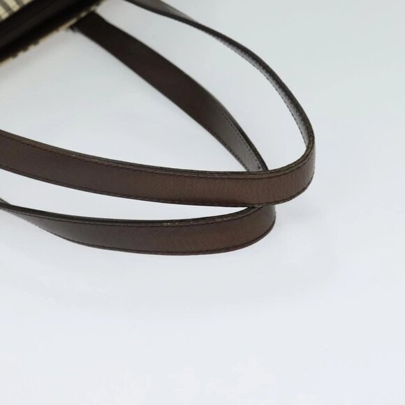 BURBERRY Nova Check Tote Bag Canvas Beige Silver - Picture 7 of 15